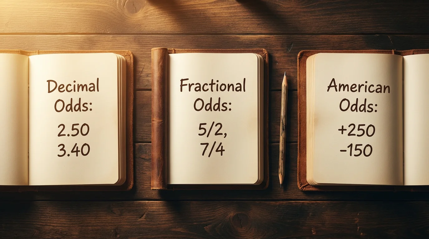 Cuotas decimales, fraccionarias y americanas comparadas en apuestas deportivas